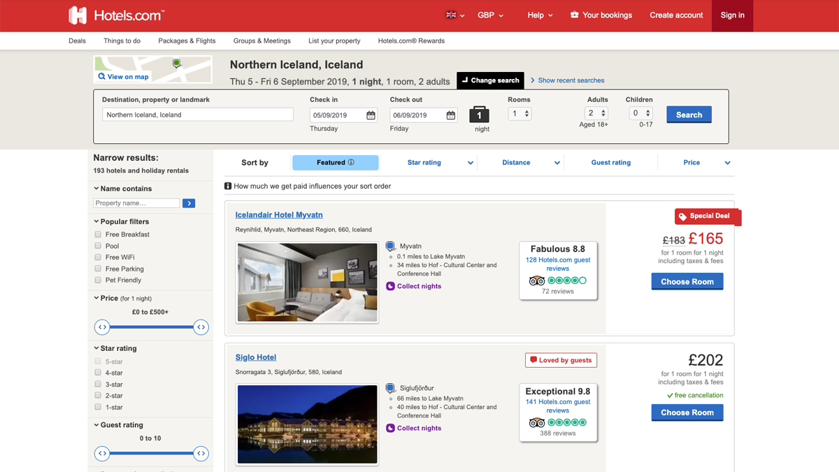 Best hotel booking site